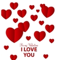 happy valentines day card with heart vector image