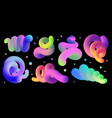 trendy vivid colorful gradient elements liquid vector image