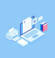 workspace concept devices set vector image