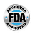 us food and drug administration fda approved stamp vector image