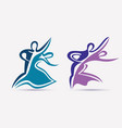 ballroom couple dance symbols collection stylized vector image