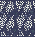fern leaves hand drawn seamless pattern vector image