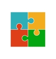 four piece puzzle vector image vector image