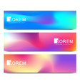 modern set of banner abstract fluid 3d vector image vector image