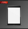 realistic tablet pc computer vector image vector image