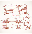 sketch ribbon banners - 1 vector image