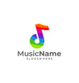 music color logo icon colorful vector image