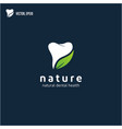 nature dental logo designs concept dental clinic vector image