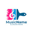 paint music logo music logo design template vector image