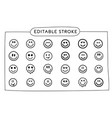 set of cool linear smile happy emoticons design vector image vector image