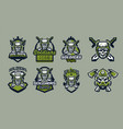 a set of emblems badges logos military vector image vector image