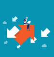 robot working growth direction concept business vector image