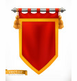 royal flag 3d banner vector image vector image