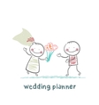 wedding planner with the bride vector image