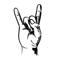 rocker hand vector image vector image