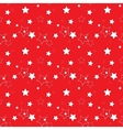 white stars on a red background seamless pattern vector image