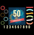 anniversary celebration logo elements vector image vector image