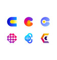 logo or icon of letter c for cryptocurrency vector image