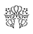 celebration icon doddle hand drawn or black vector image vector image