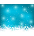 christmas blue background with snowflakes vector image