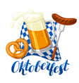 oktoberfest beer festival or poster vector image