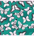 seamless pattern with colorful butterflies vector image vector image