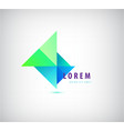 abstract colorful triangles modern 3d vector image