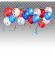 holiday balloons in traditional colors vector image vector image