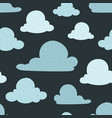 navy bue clouds seamless pattern background vector image