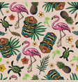 tropical colorful seamless pattern vector image