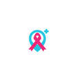 cancer care with location logo symbol icon vector image