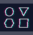 glitch frames set vector image