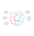 thin line cycle infographic with arrows modern vector image vector image