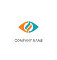 abstract eye technology colored logo vector image