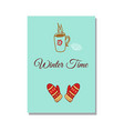 merry christmas and happy new year greeting card vector image