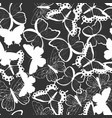seamless pattern with silhouette butterflies vector image vector image