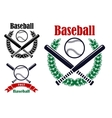 baseball sporting emblems vector image