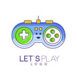gamepad with buttons to play gaming controller vector image