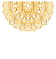 round gold mandala on white isolated background vector image vector image
