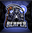 skull reaper logo mascot design vector image