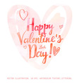 valentines day calligraphy hearts vector image