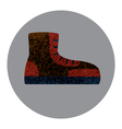 boot fat icon with textured elements vector image vector image
