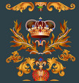 heraldic seamless wallpaper pattern with fleur de vector image