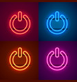 neon off sign color set vector image vector image