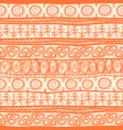 tribal orange ornament vector image