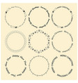 decorative round frames for christmas vector image
