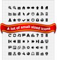 set of small web icons vector image vector image