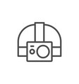 action camera head strap line icon vector image