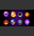 magic crystal balls energy orbs on stands vector image