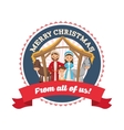 manger icon merry christmas design vector image